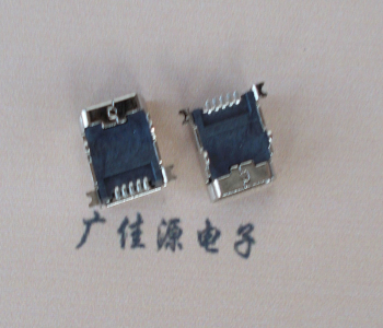 郑州 MINI USB 5PF 90°SMT前插后贴电源接口