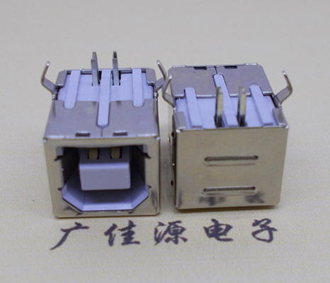 郑州USB BF90度母座 打印机接口 卧式插板DIP白胶