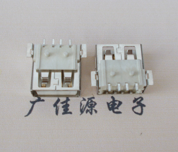 郑州USB AF方形脚 贴片母座 1.0/1.2柱子直边接口