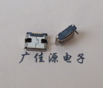 郑州Micro usb 5pin接口 插板7.2mm脚距 无柱无焊盘镀镍