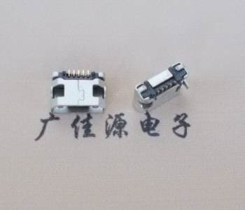 郑州迈克小型 USB连接器 平口5p插座 有柱带焊盘
