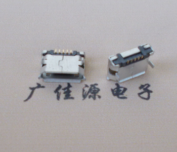 郑州Micro USB卷口 B型(无柱）插板脚间距6.4普通端子