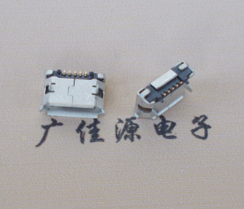 郑州Micro USB 5pin接口 固定脚距6.4插板有柱卷边