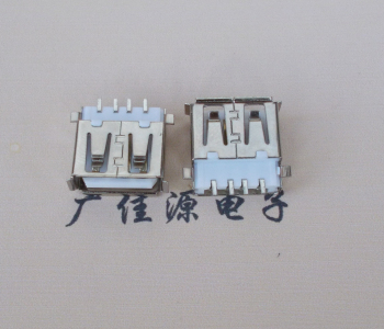 郑州USB母座 AF沉板1.9引脚4P贴片白胶芯卷边