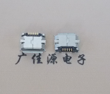 郑州MICRO USB 5Pin母座 贴板封装接口 卷边镀雾锡