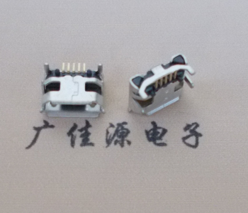 郑州Micro USB母座牛角间距7.2x6.6mm加长端子定位柱