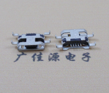 郑州MICRO USB 5PIN接口 沉板1.6MM 四脚插板无导位