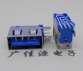 郑州USB 测插2.0母座 短体10.0MM 接口 蓝色胶芯