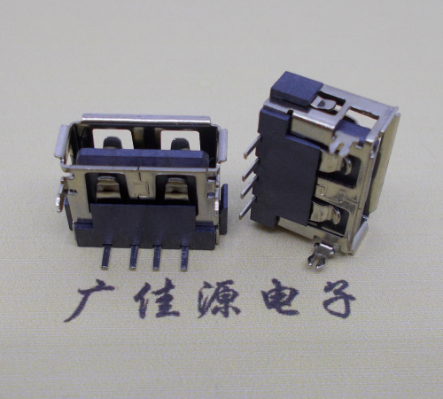 郑州USB短体10.0母座 DIP前两脚反向胶芯6.8厚度卷边