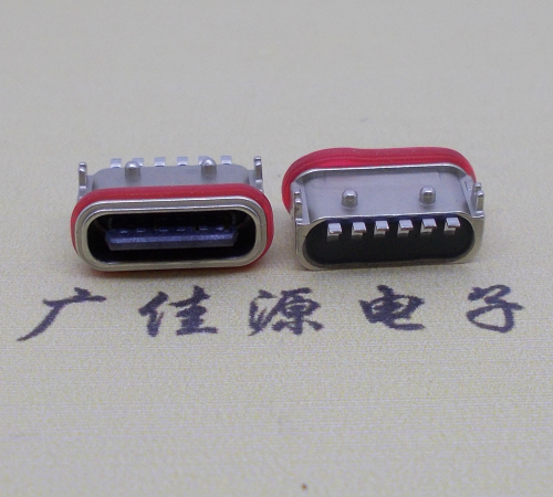 郑州防水Type-C6p母座卧式贴片连接器