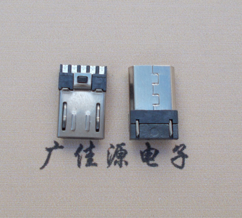 郑州Micro USB 公头焊线短体10.5mm胶芯3.0前五后五