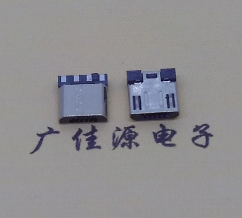 郑州Micro USB焊线公头前五后四7.5MM超短尺寸