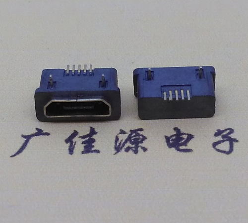 郑州MICRO USB5p防水接口 90度卧式 两脚插板牢固