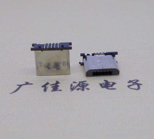 郑州MICRO USB 5P公头短体5.6mm立贴带柱无卡勾