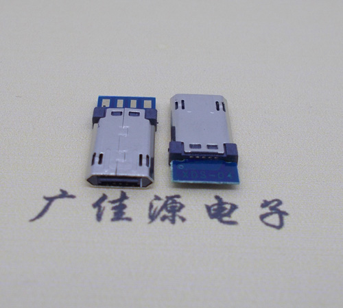 郑州迈克micro usb 正反插公头带PCB板四个焊点