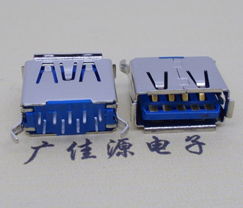 郑州USB3.0连接器接口.弯脚180度插座11.5直插卷边