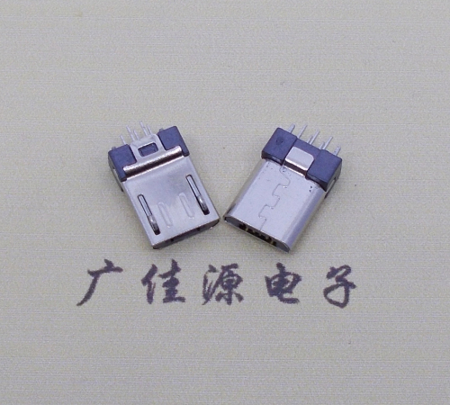 郑州短体迈克micro公头连接器夹板0.8有卡勾带地脚