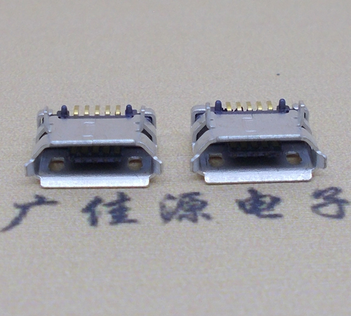 郑州高品质Micro USB 5P B型口母座,5.9间距前插/后贴端SMT