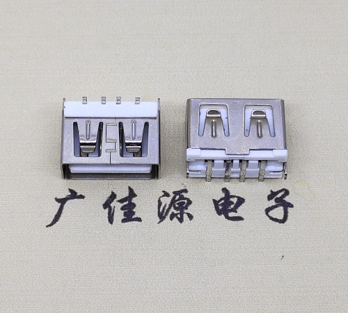 郑州usbA母立贴10.0mm短体 DIP立插式连接器接口