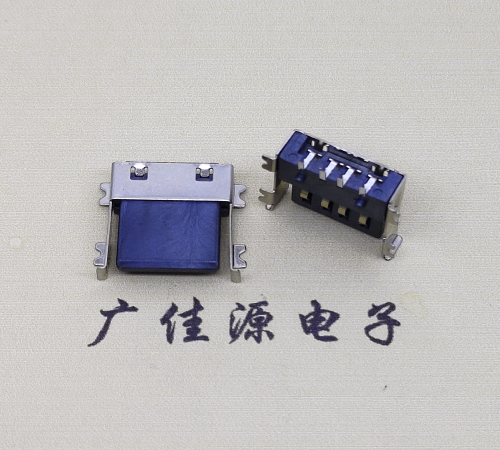 郑州薄胶芯母座 USB2.0卧式贴板A母10.0短体尺寸